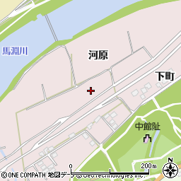 青森県八戸市根城河原周辺の地図