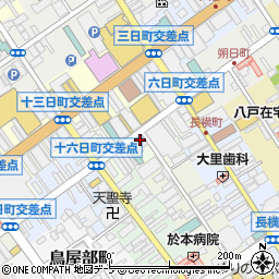 青森県八戸市六日町周辺の地図