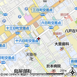 青森県八戸市六日町周辺の地図