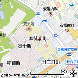 青森県八戸市本徒士町周辺の地図