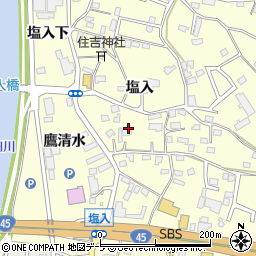 青森県八戸市新井田塩入周辺の地図