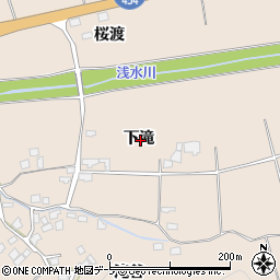 青森県八戸市豊崎町下滝周辺の地図