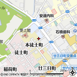 東奥日報　中央店周辺の地図