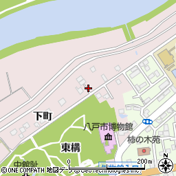 青森県八戸市根城下町周辺の地図