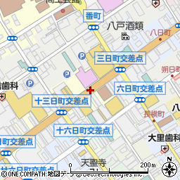 青森県八戸市三日町周辺の地図
