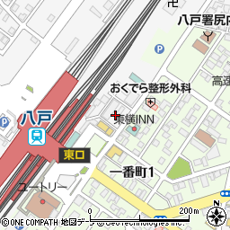 青森県八戸市尻内町館田周辺の地図