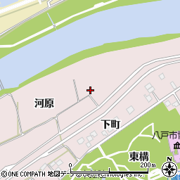 青森県八戸市根城河原36周辺の地図