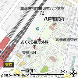 青森県八戸市一番町1丁目周辺の地図