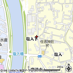青森県八戸市新井田塩入下3周辺の地図