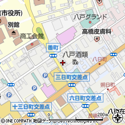 日本旅行八戸支店周辺の地図
