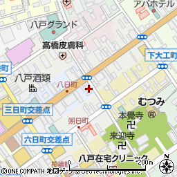 東北銀行八戸支店周辺の地図