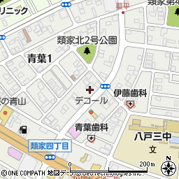 ローソン八戸青葉一丁目店周辺の地図