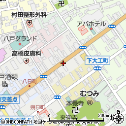 青森県八戸市十八日町周辺の地図