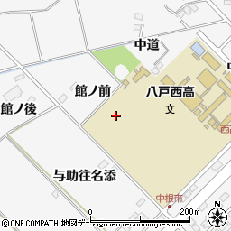 青森県八戸市尻内町館ノ前周辺の地図