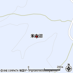 青森県十和田市滝沢米内沼周辺の地図