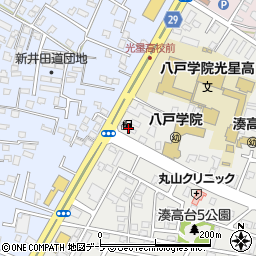 ＥＮＥＯＳセルフ八戸湊高台ＳＳ周辺の地図