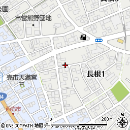 青森県八戸市長根周辺の地図