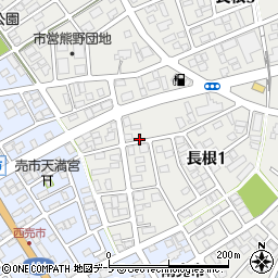 青森県八戸市長根周辺の地図