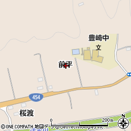 青森県八戸市豊崎町前平周辺の地図