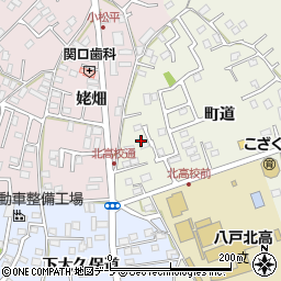 青森県八戸市大久保町道23周辺の地図