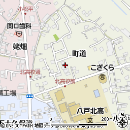 青森県八戸市大久保（町道）周辺の地図