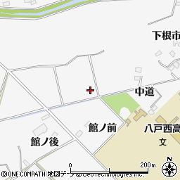 青森県八戸市尻内町中道25周辺の地図