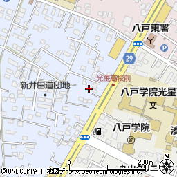 青森県八戸市湊町新井田道20周辺の地図