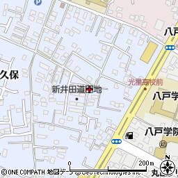 青森県八戸市湊町新井田道周辺の地図