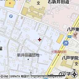 青森県八戸市湊町新井田道18-27周辺の地図