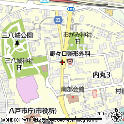 青森県八戸市内丸周辺の地図