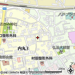 青森県八戸市内丸3丁目8周辺の地図