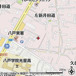 青森県八戸市白銀町左新井田道13-2周辺の地図