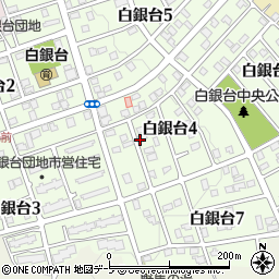 青森県八戸市白銀台4丁目周辺の地図