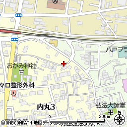 青森県八戸市内丸2丁目周辺の地図