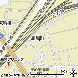 青森県八戸市長苗代紺屋町周辺の地図