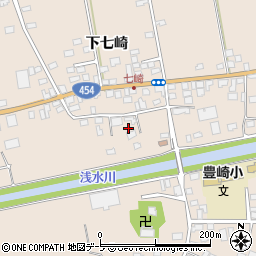 青森県八戸市豊崎町下七崎47周辺の地図