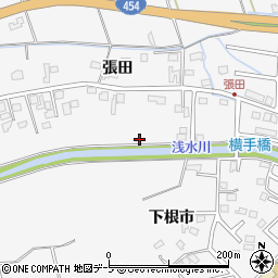 青森県八戸市尻内町張田82周辺の地図
