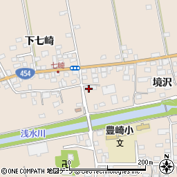 青森県八戸市豊崎町下七崎53周辺の地図