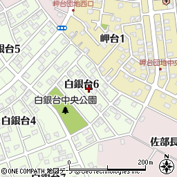 青森県八戸市白銀台6丁目4周辺の地図