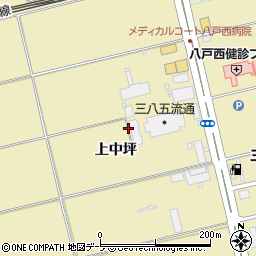 青森県八戸市長苗代上中坪周辺の地図
