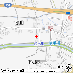 青森県八戸市尻内町張田46周辺の地図
