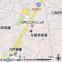 青森県八戸市白銀町左新井田道9周辺の地図