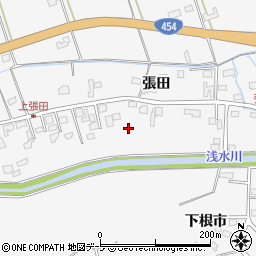 青森県八戸市尻内町張田周辺の地図