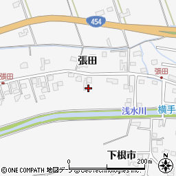 青森県八戸市尻内町張田52周辺の地図