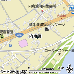 青森県八戸市長苗代内舟渡周辺の地図