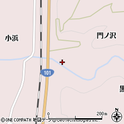 青森県西津軽郡深浦町黒崎舘の上周辺の地図