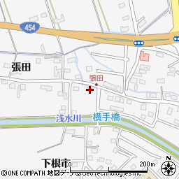 青森県八戸市尻内町張田44周辺の地図