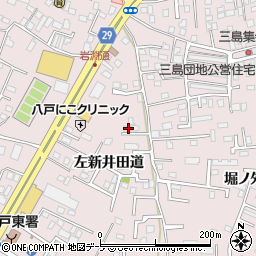 青森県八戸市白銀町左新井田道3-11周辺の地図
