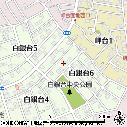 青森県八戸市白銀台6丁目2周辺の地図