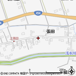 青森県八戸市尻内町張田55周辺の地図